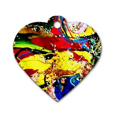 Yellow Roses 3 Dog Tag Heart (two Sides) by bestdesignintheworld