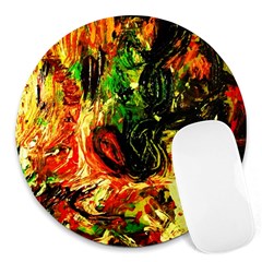 Sunset In A Desert Of Mexico Round Mousepads by bestdesignintheworld