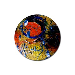 Lunar Eclipse 6 Rubber Coaster (round)  by bestdesignintheworld