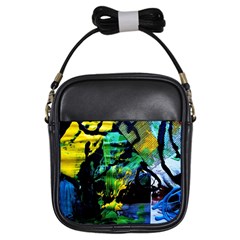 Rumba On A Chad Lake 10 Girls Sling Bags by bestdesignintheworld