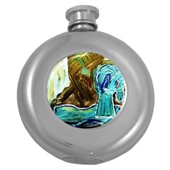 Horsey Toy Round Hip Flask (5 Oz) by bestdesignintheworld