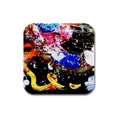 Smashed Butterfly 5 Rubber Square Coaster (4 Pack)  by bestdesignintheworld