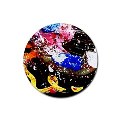 Smashed Butterfly 5 Rubber Round Coaster (4 Pack)  by bestdesignintheworld