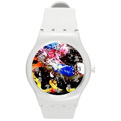 Smashed Butterfly 5 Round Plastic Sport Watch (m) by bestdesignintheworld