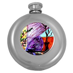 House Will Be Built 10 Round Hip Flask (5 Oz) by bestdesignintheworld