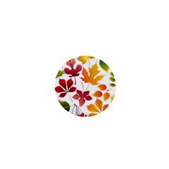 Beautiful Autumn Leaves Vector 1  Mini Buttons by Nexatart