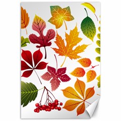 Beautiful Autumn Leaves Vector Canvas 12  X 18   by Nexatart