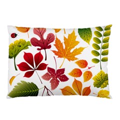 Beautiful Autumn Leaves Vector Pillow Case by Nexatart