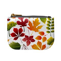 Beautiful Autumn Leaves Vector Mini Coin Purses by Nexatart