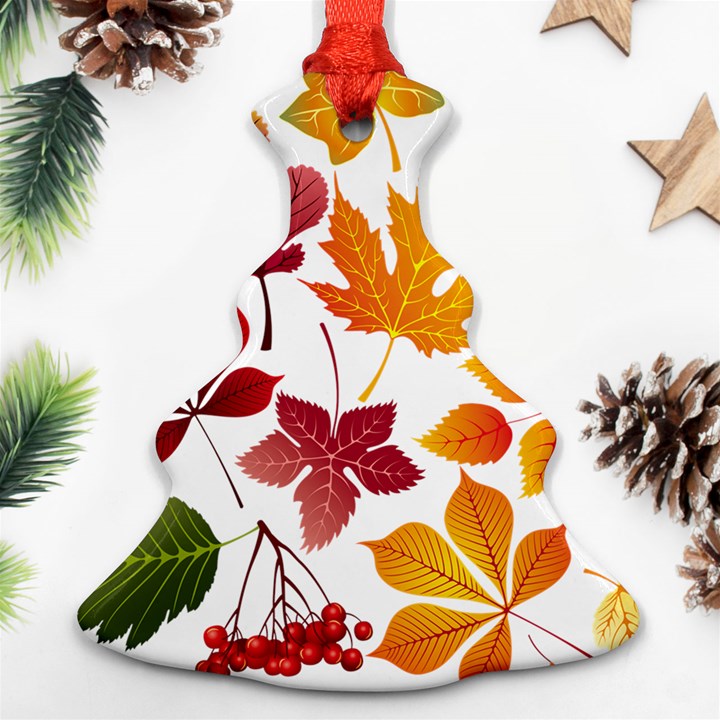 Beautiful Autumn Leaves Vector Ornament (Christmas Tree) 