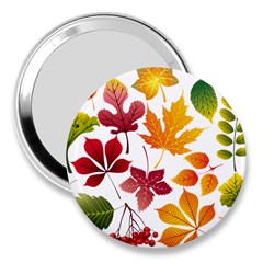 Beautiful Autumn Leaves Vector 3  Handbag Mirrors by Nexatart