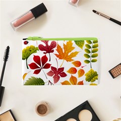 Beautiful Autumn Leaves Vector Cosmetic Bag (xs) by Nexatart