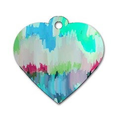 Abstract Background Dog Tag Heart (two Sides) by Modern2018