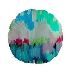 Abstract Background Standard 15  Premium Flano Round Cushions