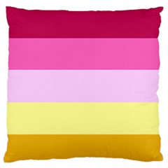 Red Orange Yellow Pink Sunny Color Combo Striped Pattern Stripes Standard Flano Cushion Case (one Side)