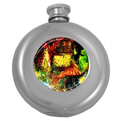 St Barbara Resort Round Hip Flask (5 Oz) by bestdesignintheworld