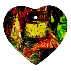 St Barbara Resort Heart Ornament (two Sides) by bestdesignintheworld