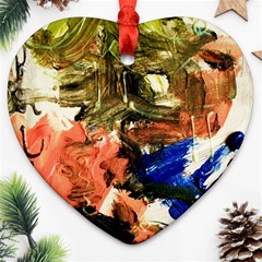 Painting And Letters Heart Ornament (two Sides) by bestdesignintheworld