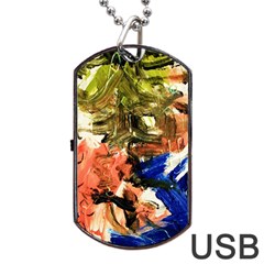 Painting And Letters Dog Tag Usb Flash (one Side) by bestdesignintheworld