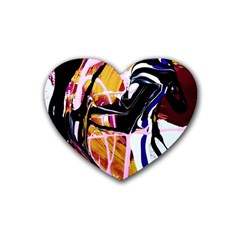 Immediate Attraction 2 Rubber Coaster (heart)  by bestdesignintheworld