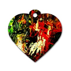 Sunset In A Desert Of Mexico 1 Dog Tag Heart (one Side) by bestdesignintheworld