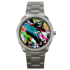 Tulips First Sprouts 6 Sport Metal Watch by bestdesignintheworld