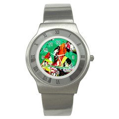 Tulips First Sprouts 7 Stainless Steel Watch by bestdesignintheworld