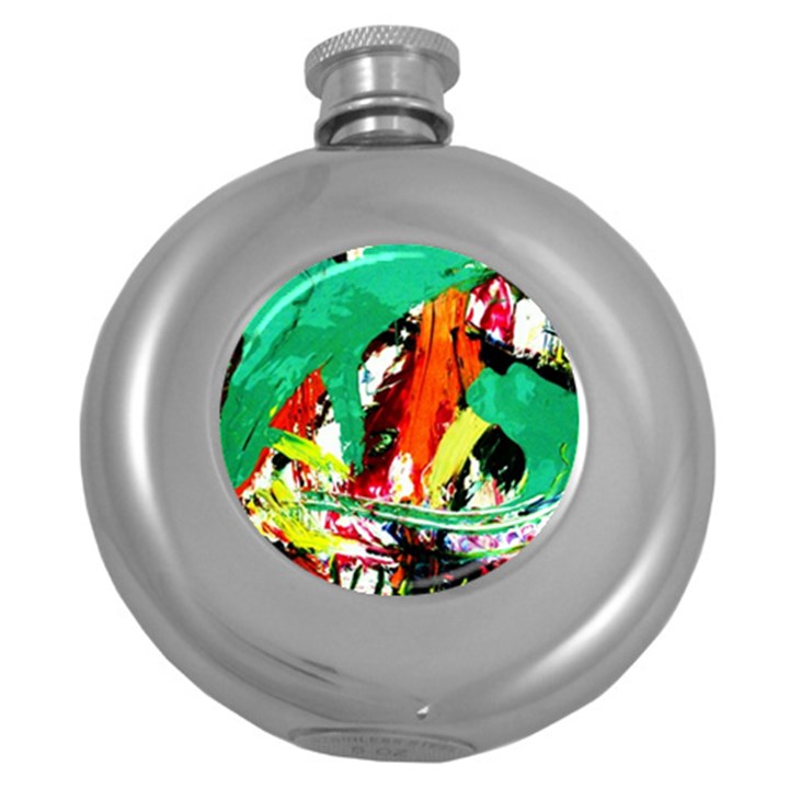 Tulips First Sprouts 7 Round Hip Flask (5 oz)