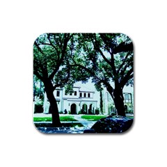 Hot Day In Dallas 16 Rubber Square Coaster (4 Pack)  by bestdesignintheworld