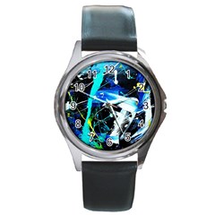 My Brain Reflecrion 1/1 Round Metal Watch by bestdesignintheworld