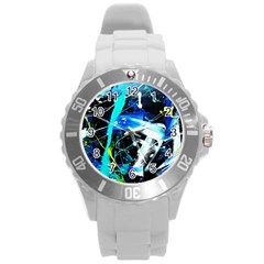 My Brain Reflecrion 1/1 Round Plastic Sport Watch (l) by bestdesignintheworld