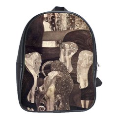 Jurisprudence - Gustav Klimt School Bag (large) by Valentinaart