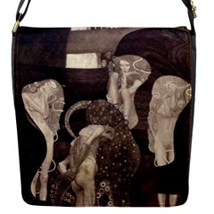 Jurisprudence - Gustav Klimt Flap Messenger Bag (s) by Valentinaart