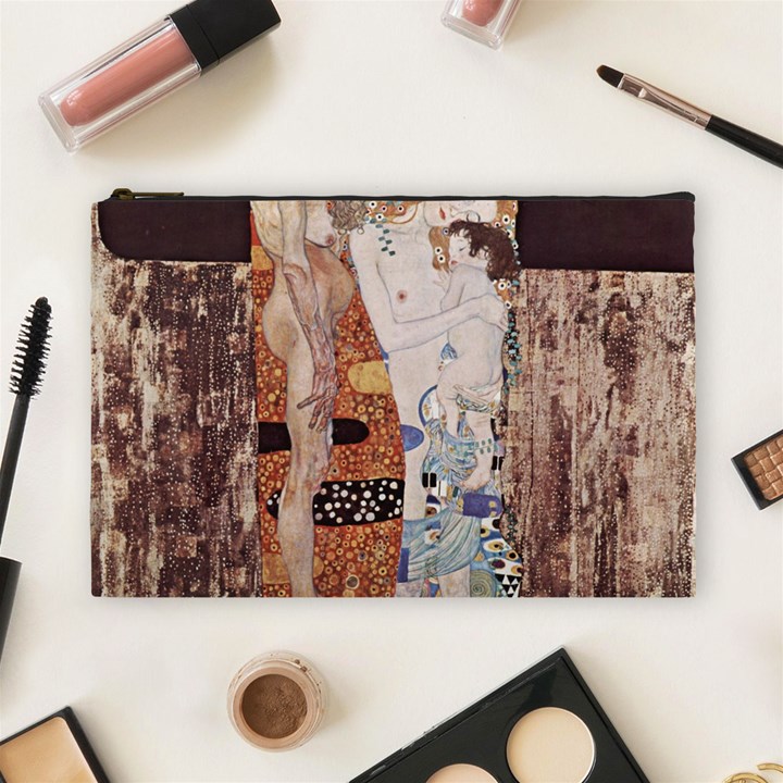 The Three Ages of Woman- Gustav Klimt Cosmetic Bag (Large) 