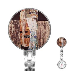 The Three Ages Of Woman- Gustav Klimt Stainless Steel Nurses Watch by Valentinaart