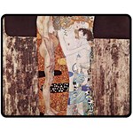 The Three Ages of Woman- Gustav Klimt Double Sided Fleece Blanket (Medium)  58.8 x47.4  Blanket Front