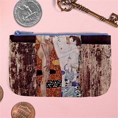 The Three Ages Of Woman- Gustav Klimt Large Coin Purse by Valentinaart