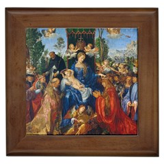 Feast Of The Rosary - Albrecht Dürer Framed Tiles by Valentinaart