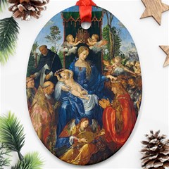 Feast Of The Rosary - Albrecht Dürer Ornament (oval) by Valentinaart