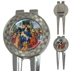 Feast Of The Rosary - Albrecht Dürer 3-in-1 Golf Divots by Valentinaart