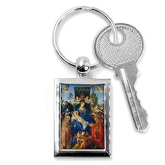 Feast Of The Rosary - Albrecht Dürer Key Chains (rectangle)  by Valentinaart