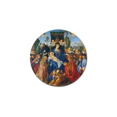 Feast Of The Rosary - Albrecht Dürer Golf Ball Marker by Valentinaart