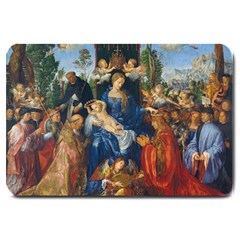 Feast Of The Rosary - Albrecht Dürer Large Doormat  by Valentinaart