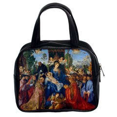 Feast Of The Rosary - Albrecht Dürer Classic Handbags (2 Sides) by Valentinaart