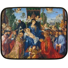 Feast Of The Rosary - Albrecht Dürer Double Sided Fleece Blanket (mini)  by Valentinaart