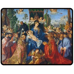 Feast Of The Rosary - Albrecht Dürer Double Sided Fleece Blanket (medium)  by Valentinaart