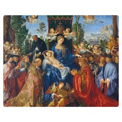 Feast Of The Rosary - Albrecht Dürer Double Sided Flano Blanket (medium)  by Valentinaart