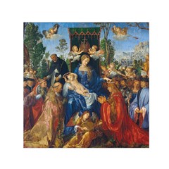 Feast Of The Rosary - Albrecht Dürer Small Satin Scarf (square) by Valentinaart