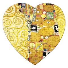 The Embrace - Gustav Klimt Jigsaw Puzzle (heart) by Valentinaart