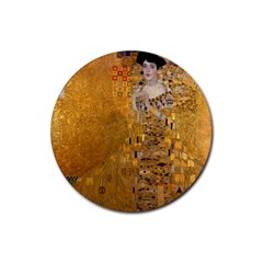 Adele Bloch-bauer I - Gustav Klimt Rubber Coaster (round)  by Valentinaart